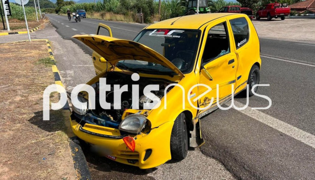 Σφοδρή σύγκρουση δύο ΙΧ στην εθνική 0δό Πύργου–Κυπαρισσίας – ΦΩΤΟ
