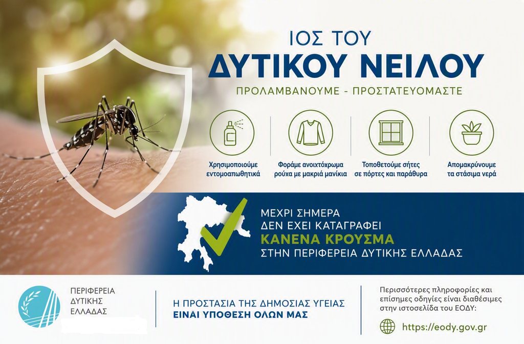 Ενημέρωση και μέτρα πρόληψης από τον Ιό του Δυτικού Νείλου